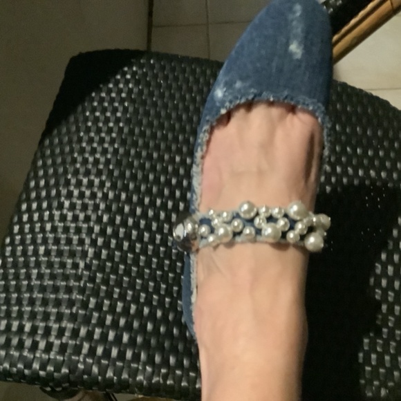 MIU MIU denim shoes with pearls, size 39 - Picture 6 of 10